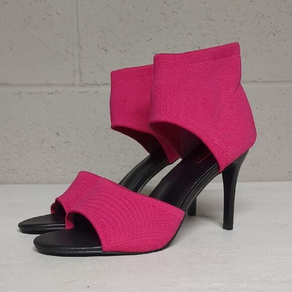 Peep Toe Elegant Stiletto Heel Breathable Mesh Knit Elastic Design Size 8 NWOT - Picture 2 of 9